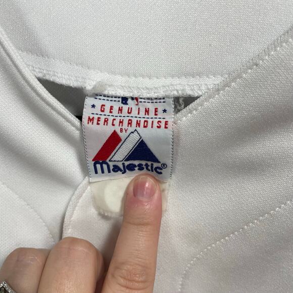 Vintage Majestic St. Louis Cardinals Eckstein #22 Button Up Jersey Men's Large - Picture 4 of 7